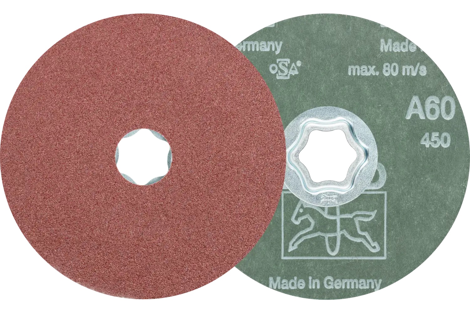 Picture of Pferd Combiclick® Fiber Disc, 4-1/2" Dia, 60 Grit, Aluminum oxide
